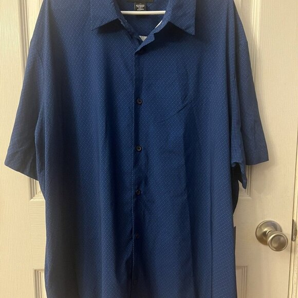 Shaquille O’Neil Woven pattern short sleeve men’s collared shirt size‎ 2 XL - Picture 1 of 4